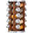 20 Jar Dark Wood Spice Rack with Spices Included Rotating Tower Organizer