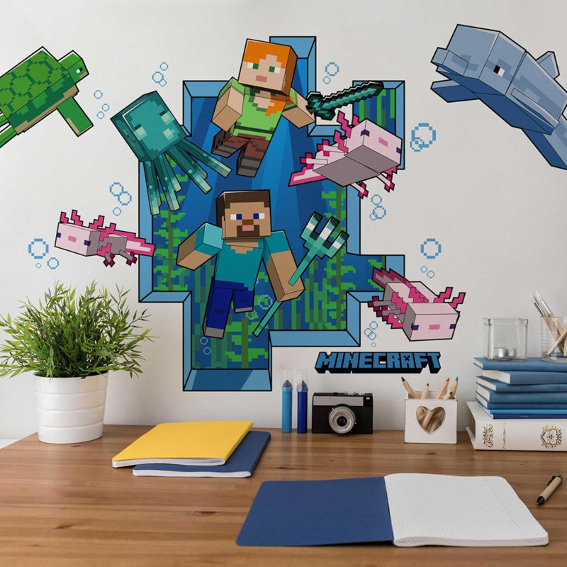 Adhésif décoratif RMK5005GM Minecraft