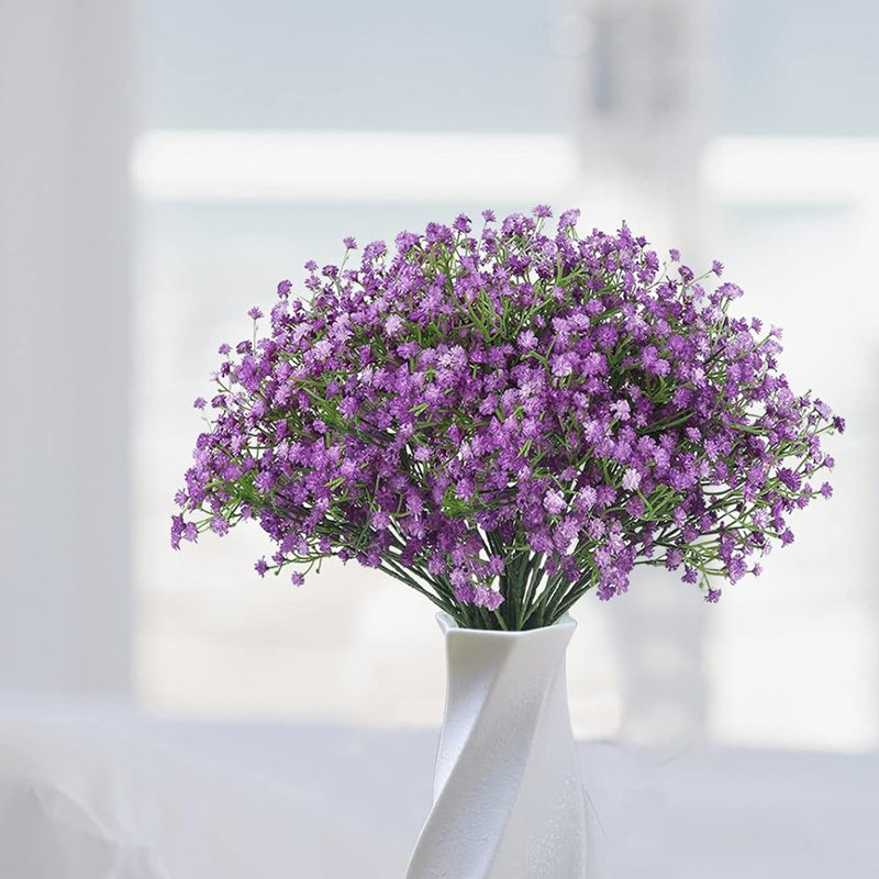Fleurs artificielles Babys Breath 36 pièces, Mauve