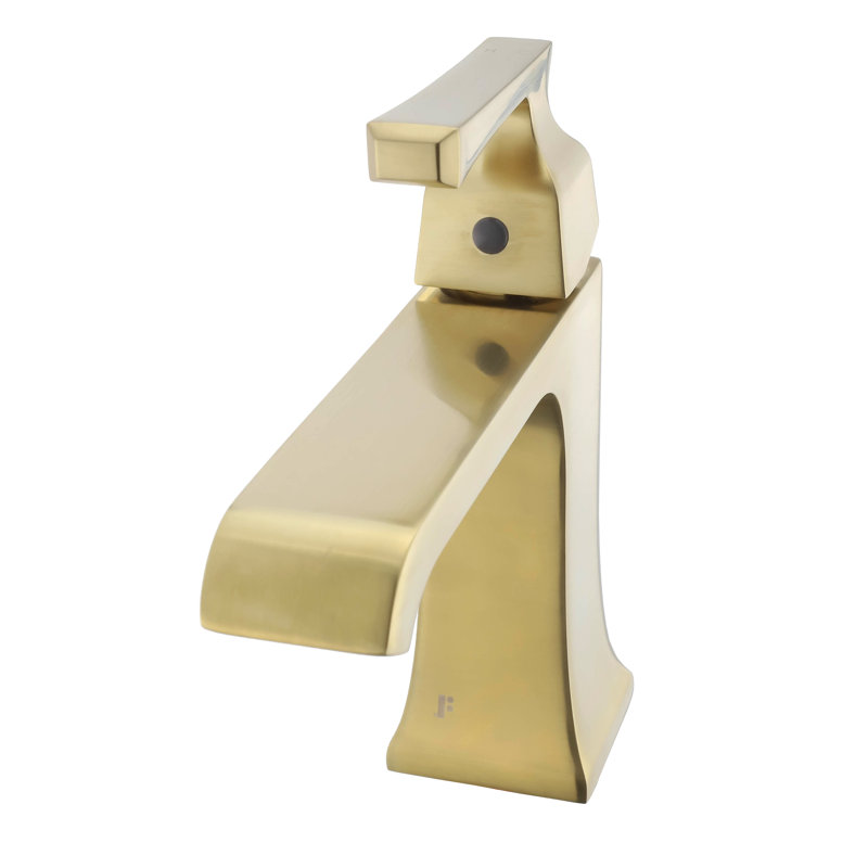 Robinet de salle de bain arqué à un trou, Laiton