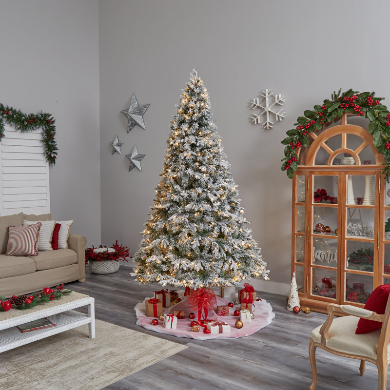 Lighted Artificial Christmas Tree, 9' H