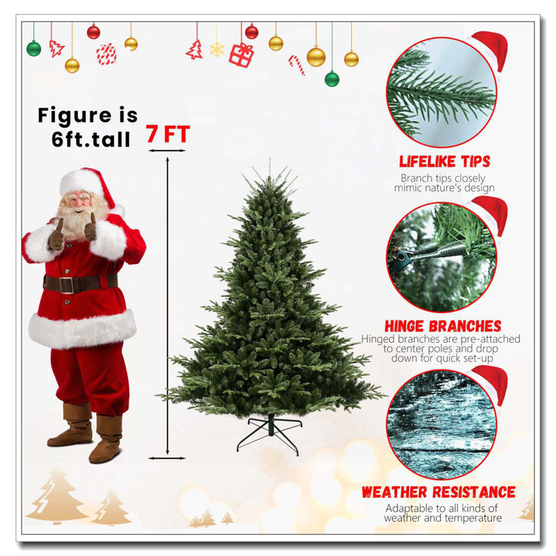 Arbre de Noël pleine forme 8 pi, Non, H 8 pi