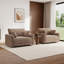 Fauteuils inclinables électriques modernes surdimensionnés de 52,1 pouces de large, rembourrés, avec sièges larges, 4 coussins décoratifs et chargement USB intégré (ensemble de 2)