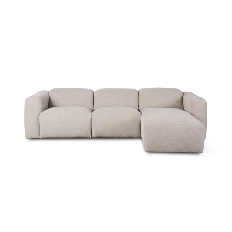 Radley 3 - Piece Upholstered Sectional, Gray Polyester Blend, Right Hand Facing