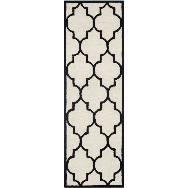 Tapis en laine touffeté à la main Cannen, Tapis de couloir 2 pi 6 po x 8 pi