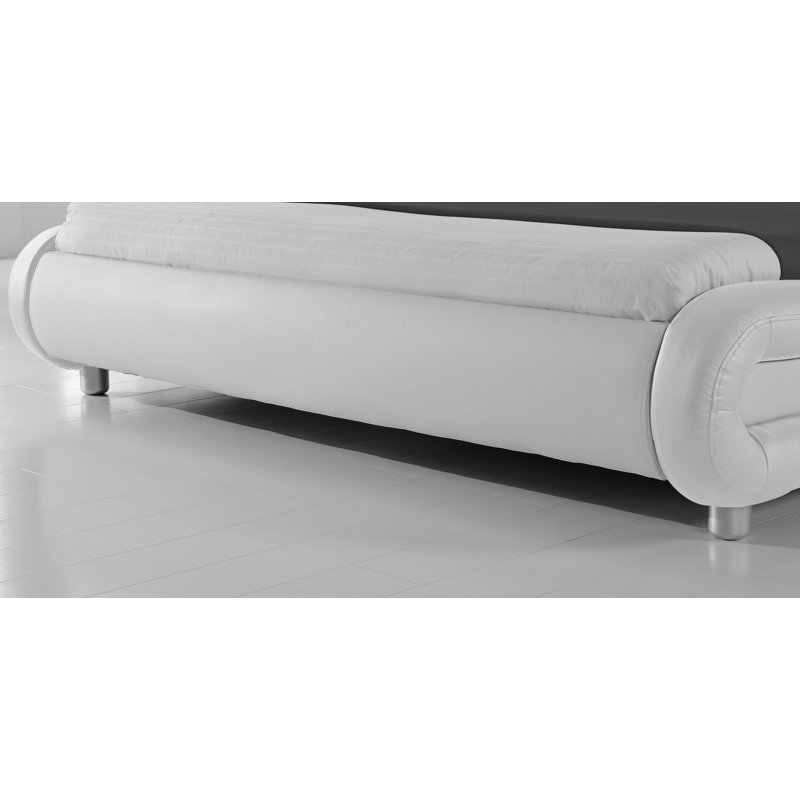 Kyara Upholstered Bed, Double (4'6), White