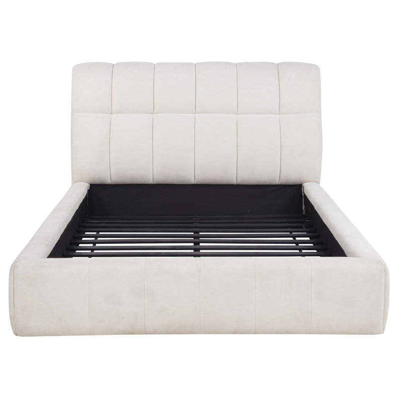 Grand lit plateforme Branson, Cream, Grand lit