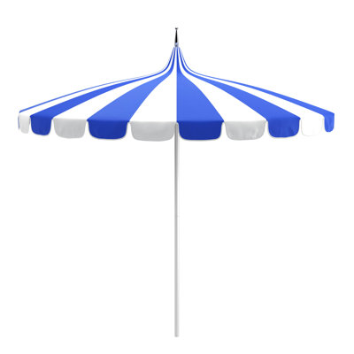 Tayeko Striped Scalloped Market Umbrella