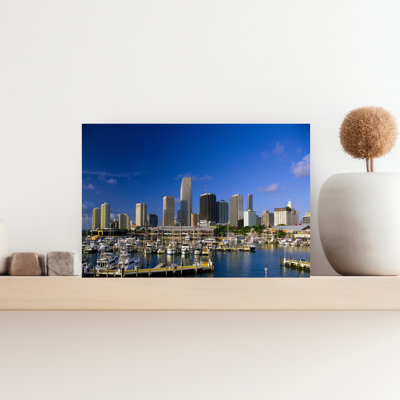 Marina And Downtown Skyline, Miami, Florida, Usa Abstract Contemporary Architecture City Wall Art