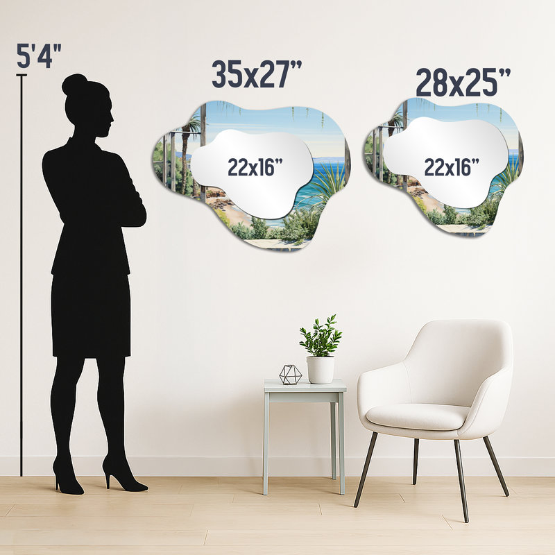 Miroir d'appoint Coastal Cloud, 27" x 35"