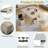 Modern Lift-up Folding Coffee Table With 4 Stools, 2 Drawers And Hidden Storage Space 