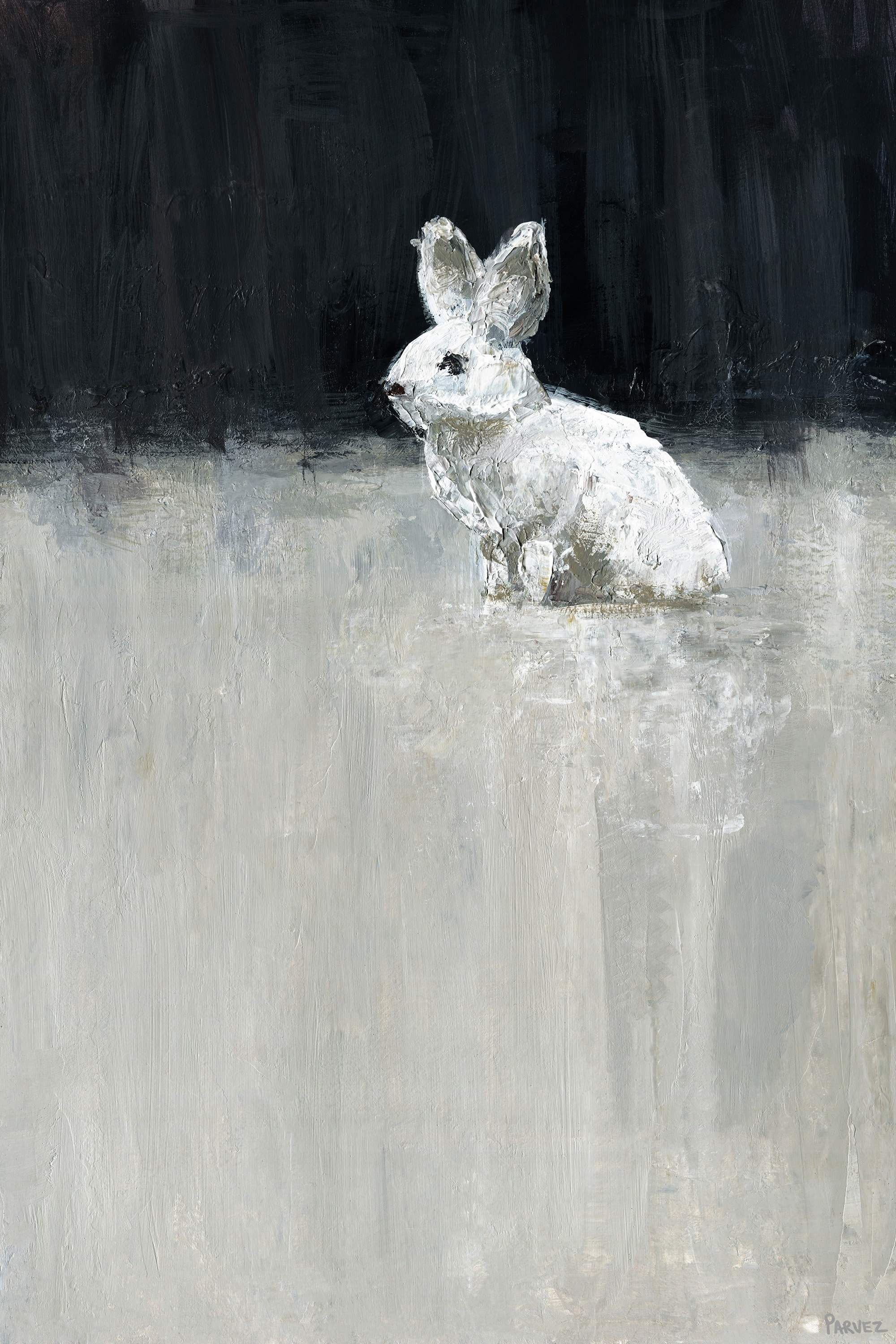 Wrought Studio 'Lonely Little Bunny' - Painting on Wrapped Canvas ...