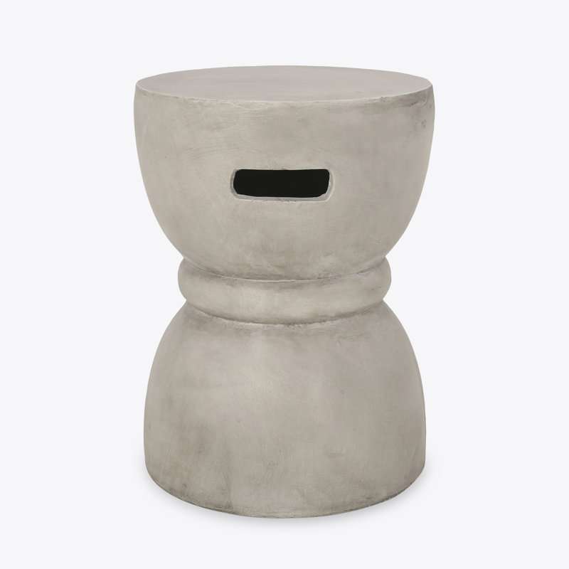 Domitri Modern Lightweight Concrete Round Side Table