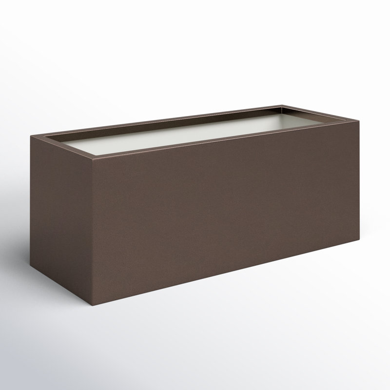 Tormund Metal Planter Box, Espresso, 15" H x 38" W x 15" D