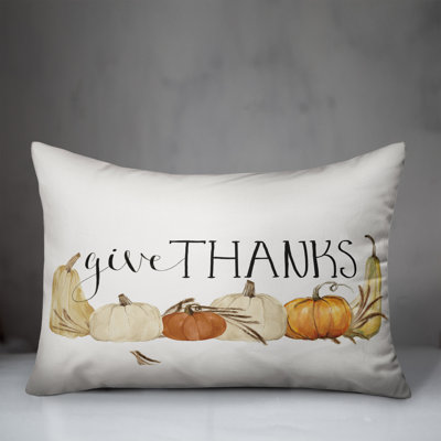 Harvest Pumpkin Row Throw Pillow