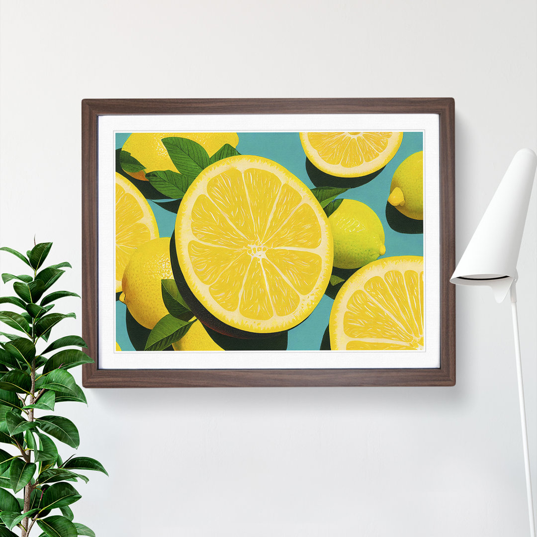 Sliced Lemon Fruit - Framed Print