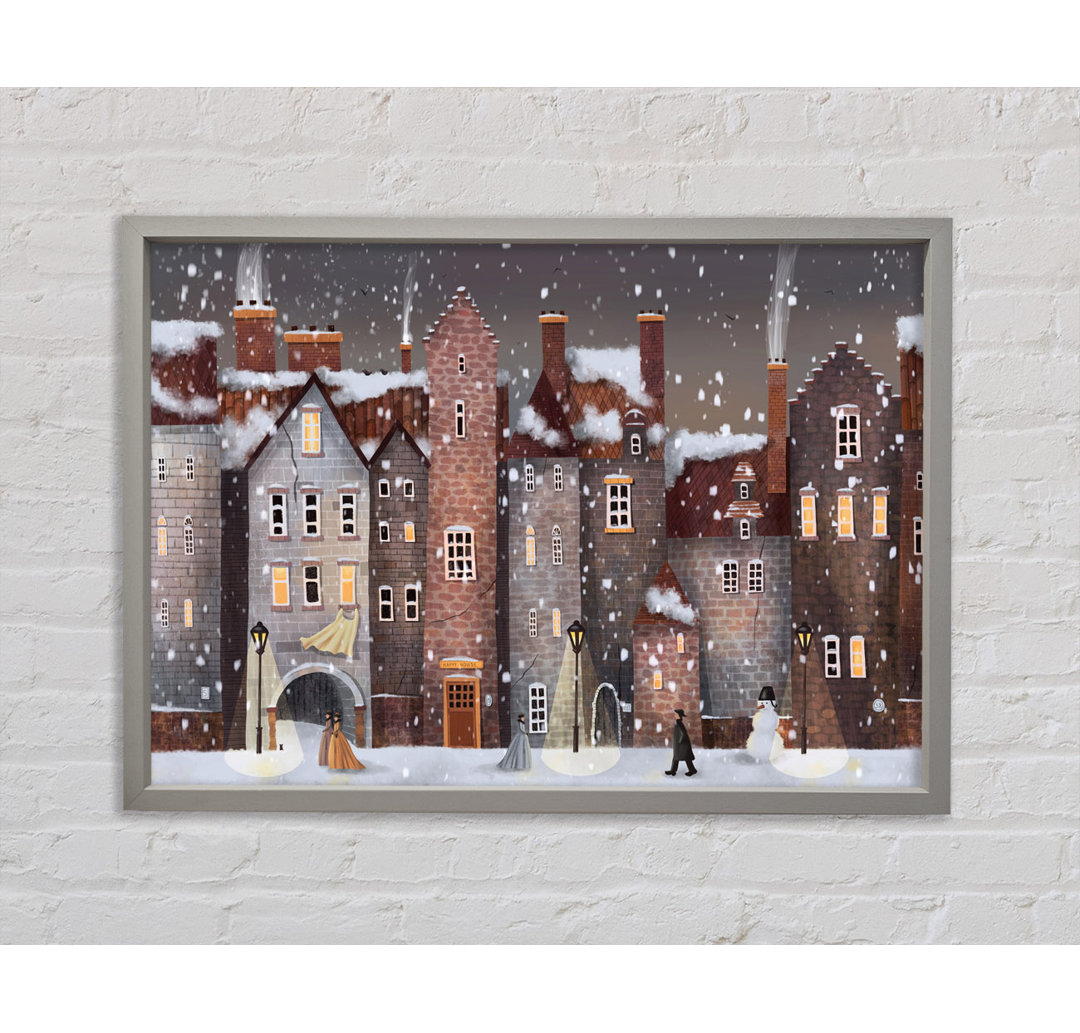 The Snowy Streets - Einzelbildrahmen Kunstdrucke auf Leinwand