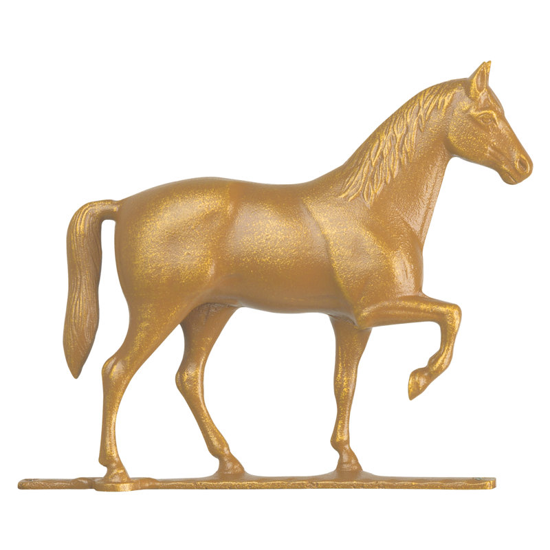 30" Full-Bodied Horse Weathervane, Gold Bronze