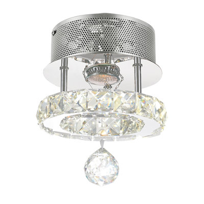 LED Flush Mount With Chrome Finish