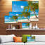 «Landscape Palm Tree over White Sand», reproduction de photo sur toile tendue-906201220