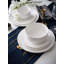 Assiettes plates en porcelaine - 10 po - ensemble de 6 assiettes blanches, allant au micro-ondes et au lave-vaisselle