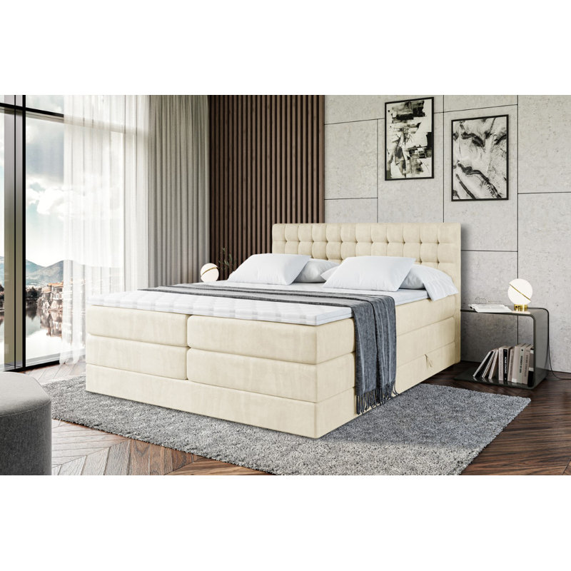 Haberfield Bed, 140 x 200cm, Beige