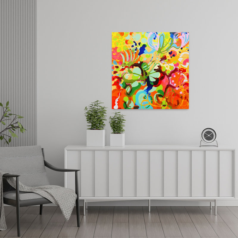 Skylark, art abstrait contemporain, H 24 po x l 24 po