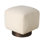Modern Sola Pouf Berber Fleece Fabric Smoked Gold Metal Base Versatile Seating