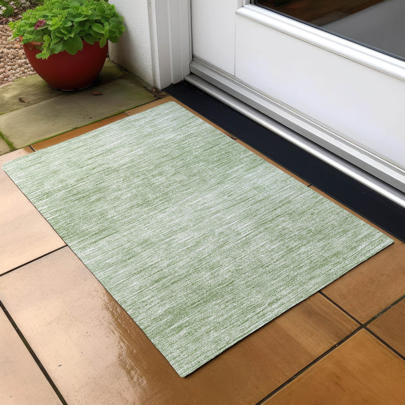 Tapis intérieur / extérieur rectangulaire avec envers antidérapant Leis, Rectangle 1 pi 8 po x 2 pi 6 po