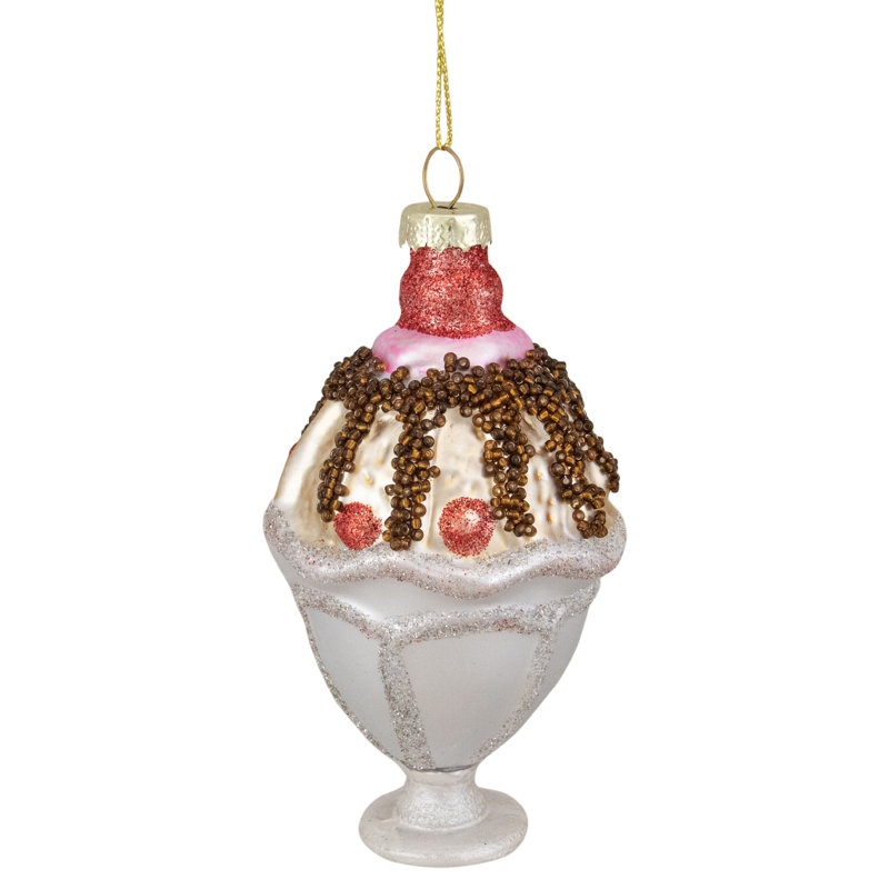 Ornement de Noël en verre 4,5 po