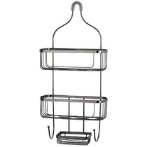 Dracelo 11.8 in. W x 4.1 in. D x 24.8 in. H Bronze Shower Caddy Hanging Over Shower Organizer