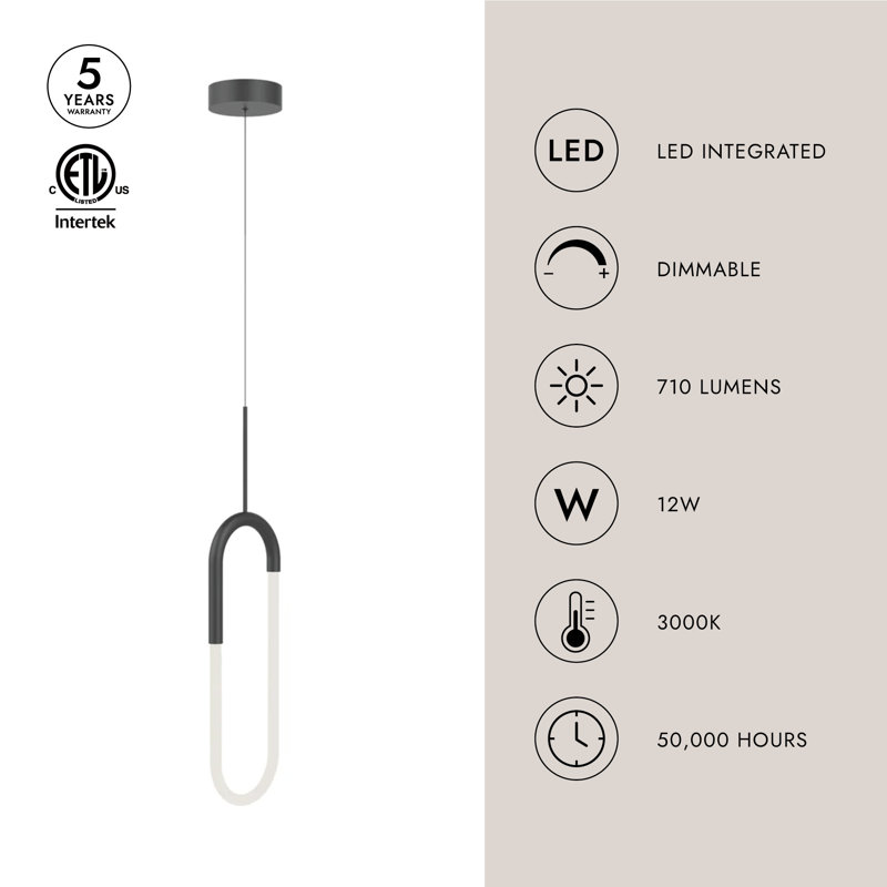Huron 1 - Light LED Pendant, Black