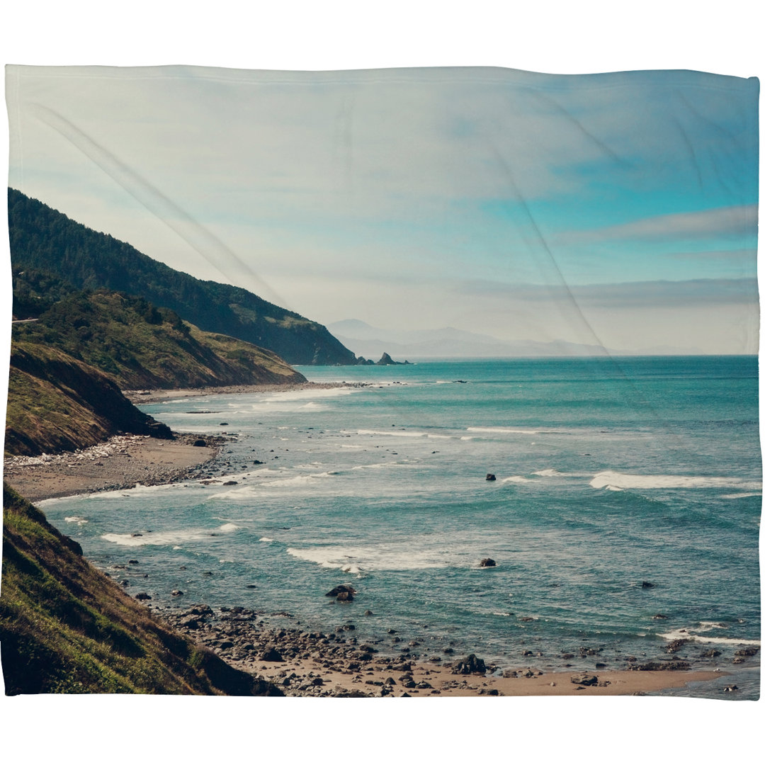California Pacific Coast Highway Throw Blanket Deny Designs 