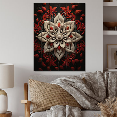 Hindoui Divine Rangoli sur bois