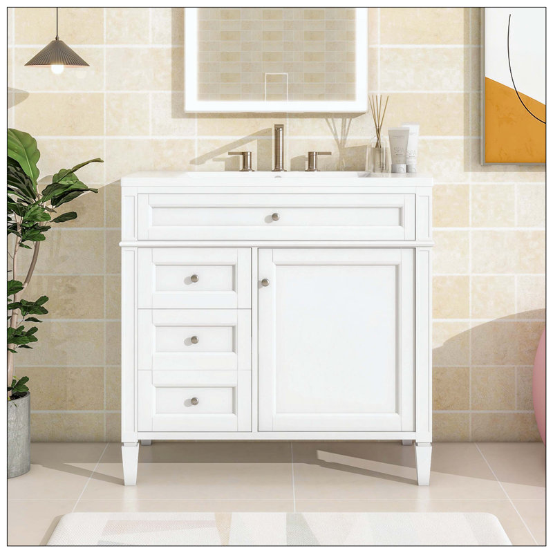 Meuble-lavabo à 2 tiroirs Modern Modern, Blanc