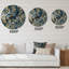 Géométrie à cercles croisés avec étoiles dorées - horloge murale moderne-60328769