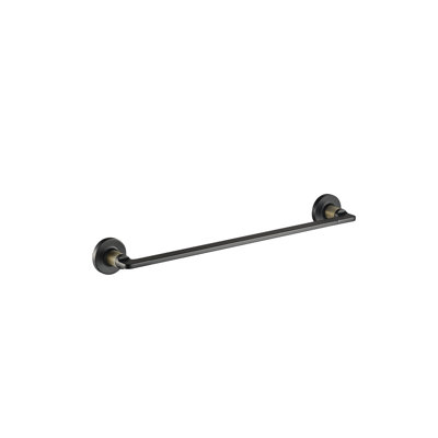 Blaze Wall-Mounted 18" Towel Bar - Matte Black/Brushed Gold, Premium Brass Construction, Installation Hardware Included
