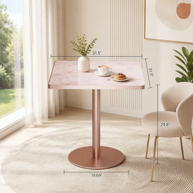 Table de salle à manger en pierre frittée 31,5 po, Rond