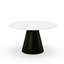 Abbigail Round Faux Marble Top Metal Base Dining Table