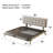 Eonyvian Modern Platform Bed Frame with Luxury Headboard, Eco-friendly Heavy-Duty Carbon Steel, No Box Spring Needed, Noise Free-122418379-124919265