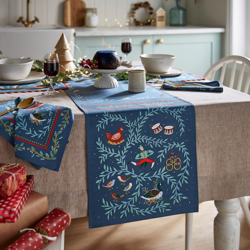 Ulster Weavers 12 Days of Christmas Table Runner Green