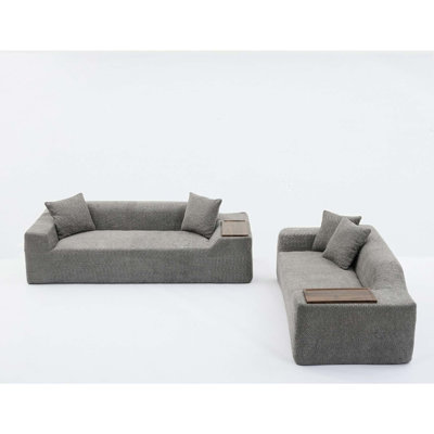 Luxurious Boucle Sofa Set for Living Room, Enhancing Modern Comfort and Style
