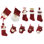 Red Christmas Stocking and Gift Bag Set 14.5"