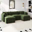 Canapé-lit en chenille moderne avec repose-pieds-1006864275-1006864276