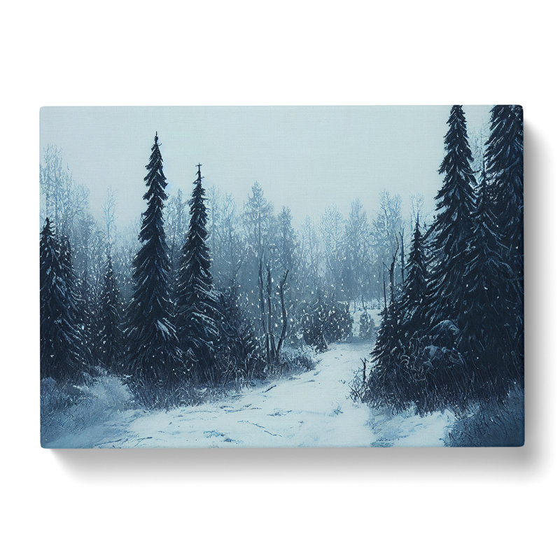 Pine Tree Forest Winter Vol.4 - Wrapped Canvas, 40cm H x 60cm W x 3cm D