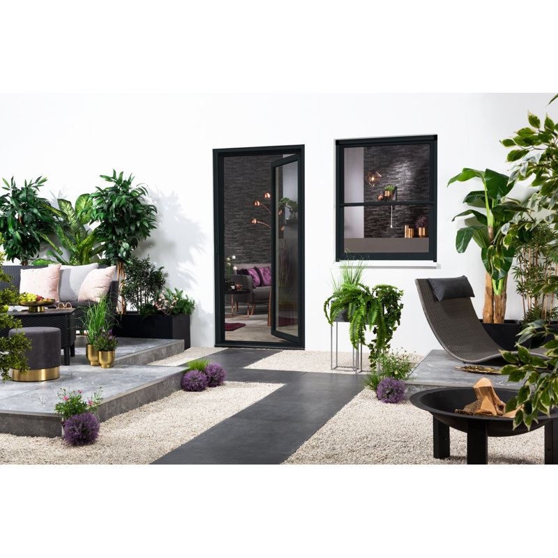 Roller Shade, 160 cm L x 160 cm W, Anthracite