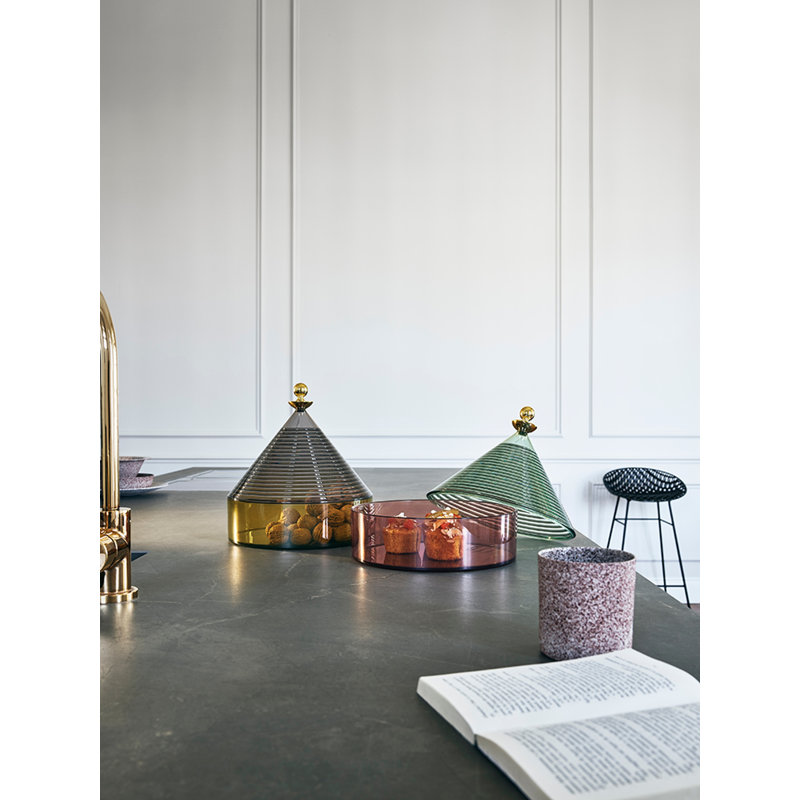 Trullo Decorative Box, Smoke/Green