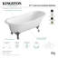 Baignoire sur pattes ovale en fonte 67 pouces Kingston Eden Aqua Brass (sans perçage de robinet) Kingston-48454997