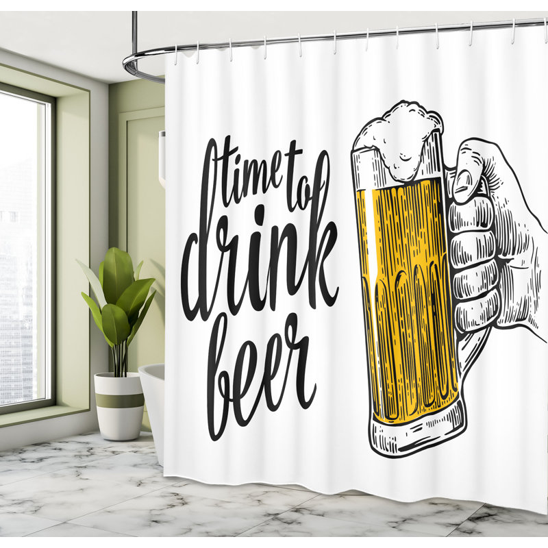 Shower Curtain with Hooks Included, 84"H x 69"W