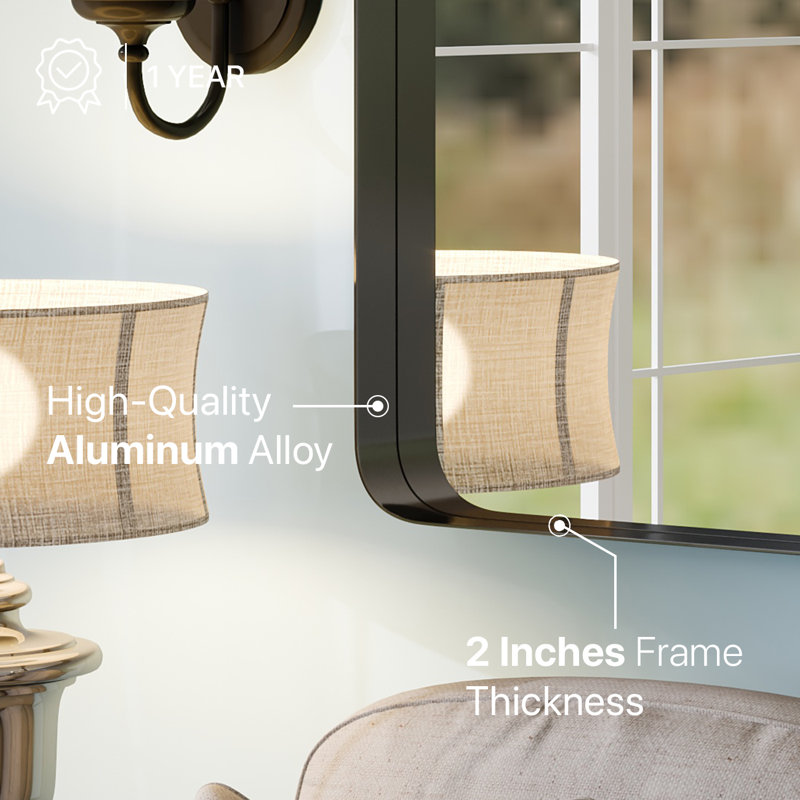Miroir Ebern Designs Ragio, 28 po x 60 po